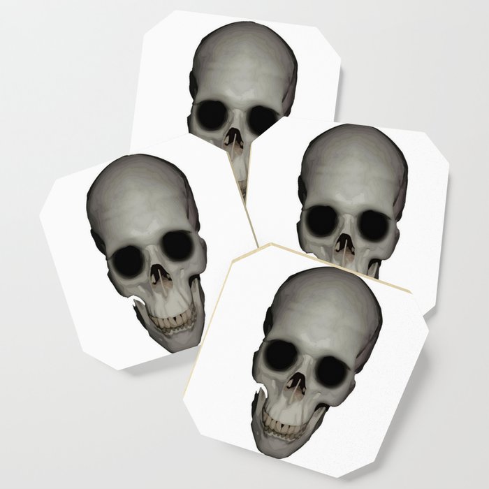 700x700 Human Skull Vector Isolated Coaster
