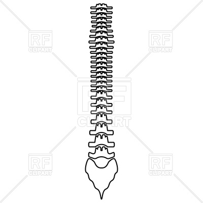 400x400 Human Spine It Is The Black Color Icon Vector Image Of Healthcare
