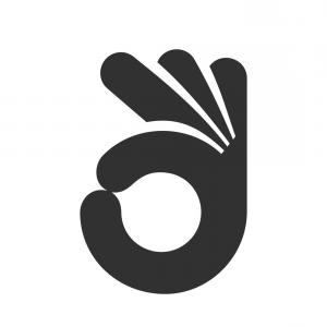 300x300 Human Hand Gesture Ok Icon Vector Hoodamathrun