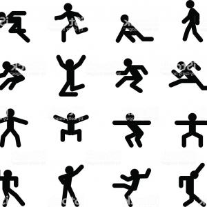 300x300 Photostock Vector Human Figure Walking Silhouette Icon Vector