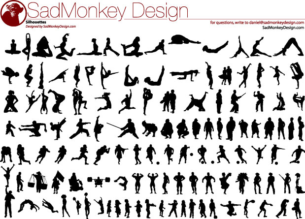 619x445 Human Vector Silhouettes