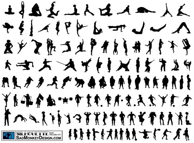 620x456 Human Vector Silhouette Free Vectors Graphics