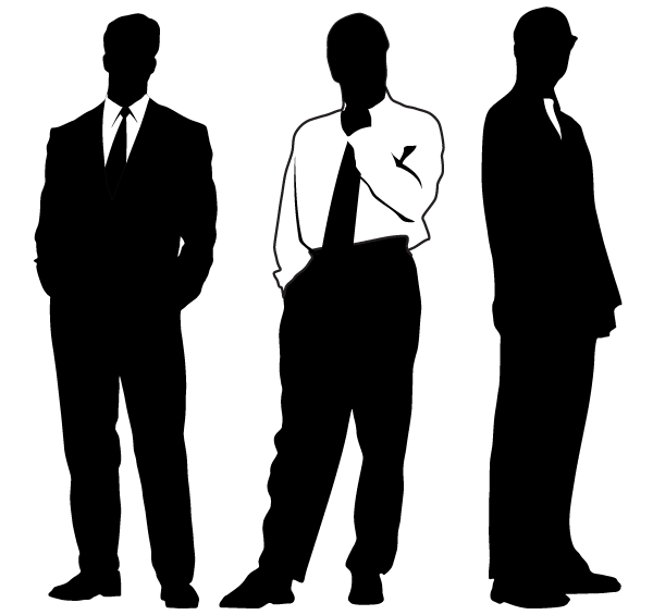 600x565 Vector Businessman Silhouettes Free Vectors Silhouette, Human
