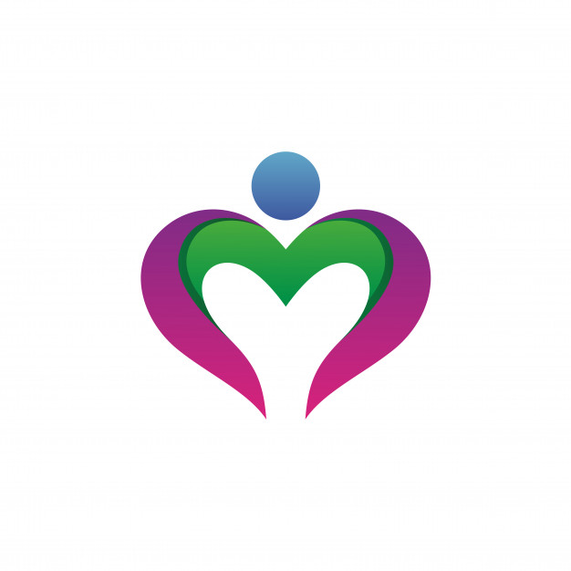 626x626 Heart With Human Shape Logo Vector Vector Premium Download