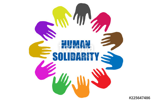 500x334 Internacional De La Solidaridad Humana En Manos Stock Image
