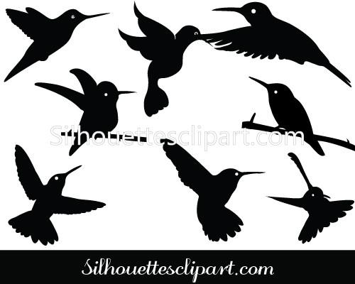 500x400 Hummingbird Silhouette Vector Graphics Silhouettes Vector