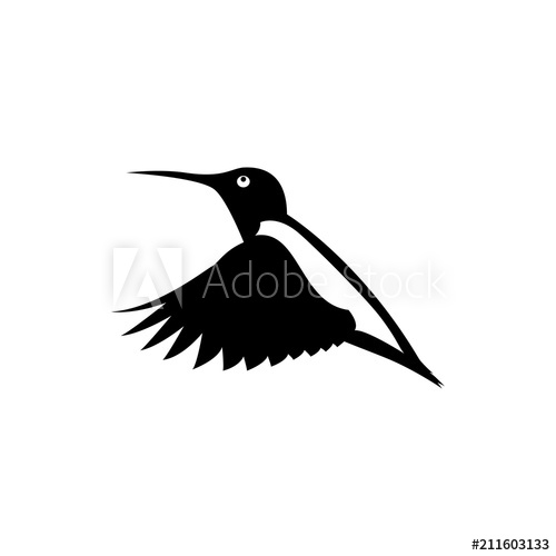Hummingbird Silhouette Vector at Vectorified.com | Collection of ...