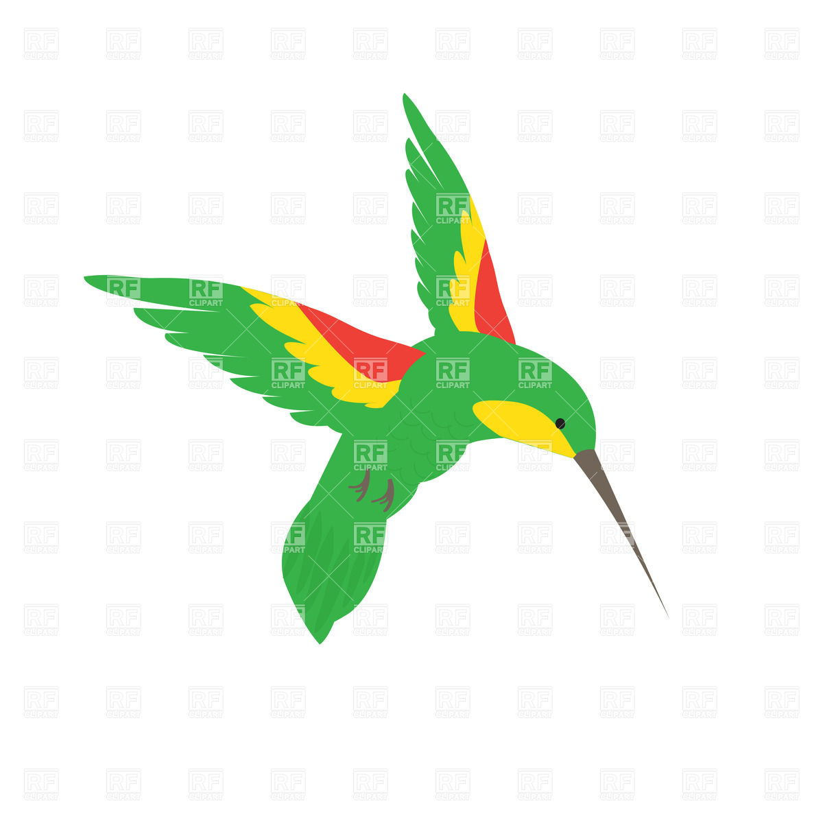 1200x1200 Flying Green Hummingbird Vector Image Of Plants And Animals