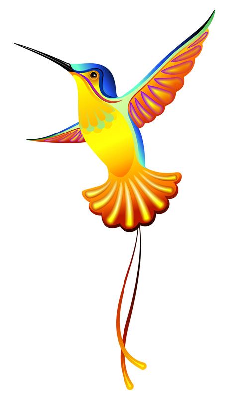 500x801 Cute Hummingbird Vector Tangles Bird Silhouette Art