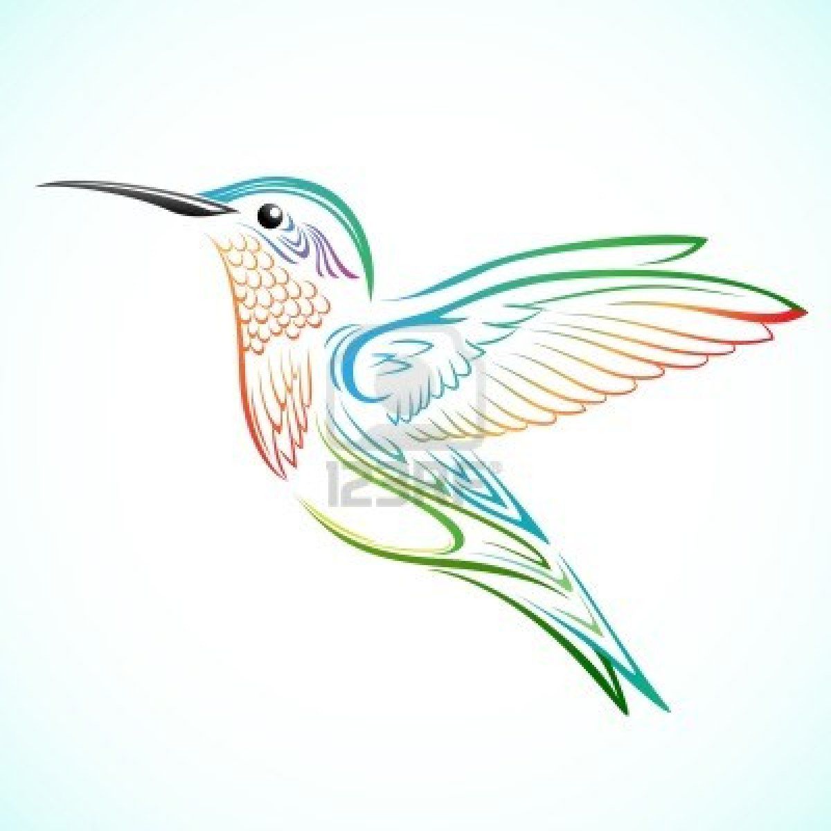 1200x1200 Hummingbird Clipart Free Vector