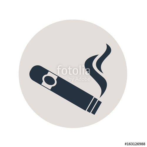 500x500 Icono Plano Puro Con Humo En Circulo Gris Stock Image And Royalty