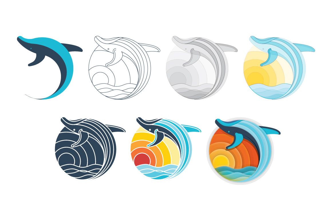 1160x772 Humpback Whale Logo Free Vector Resource Design Whale Logo