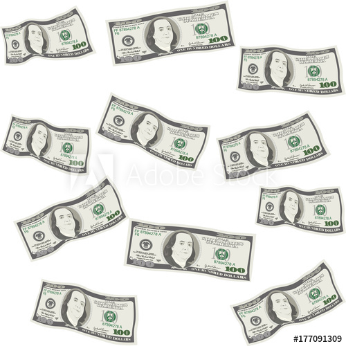 500x500 Dollar Banknotes Seamless Money Pattern Of One Hundred Dollar