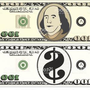 300x300 Modern One Hundred Dollar Bill With Text Gm Cqrecords