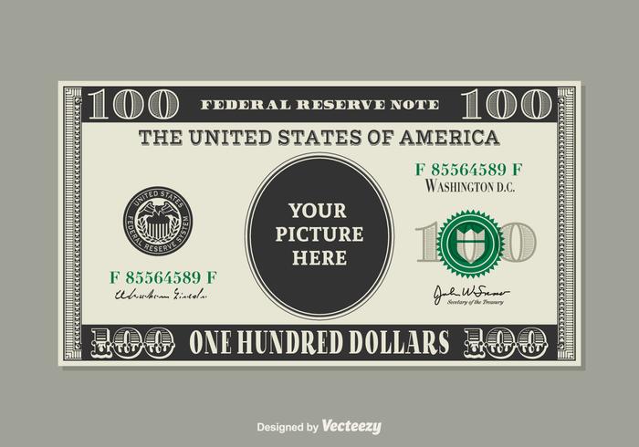 700x490 Dollar Bill Vector Template