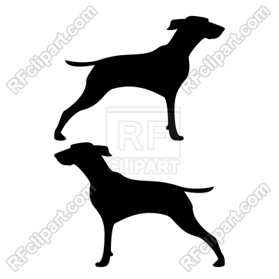 400x400 Hunter Dog Silhouettes Vector Image Of Silhouettes, Outlines