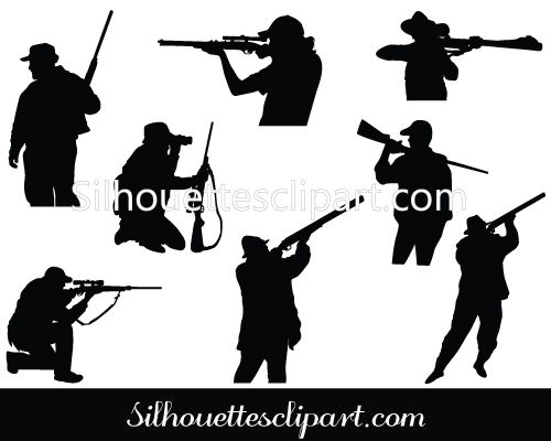 500x400 Hunters Silhouette Vector Hunting Silhouette Vector