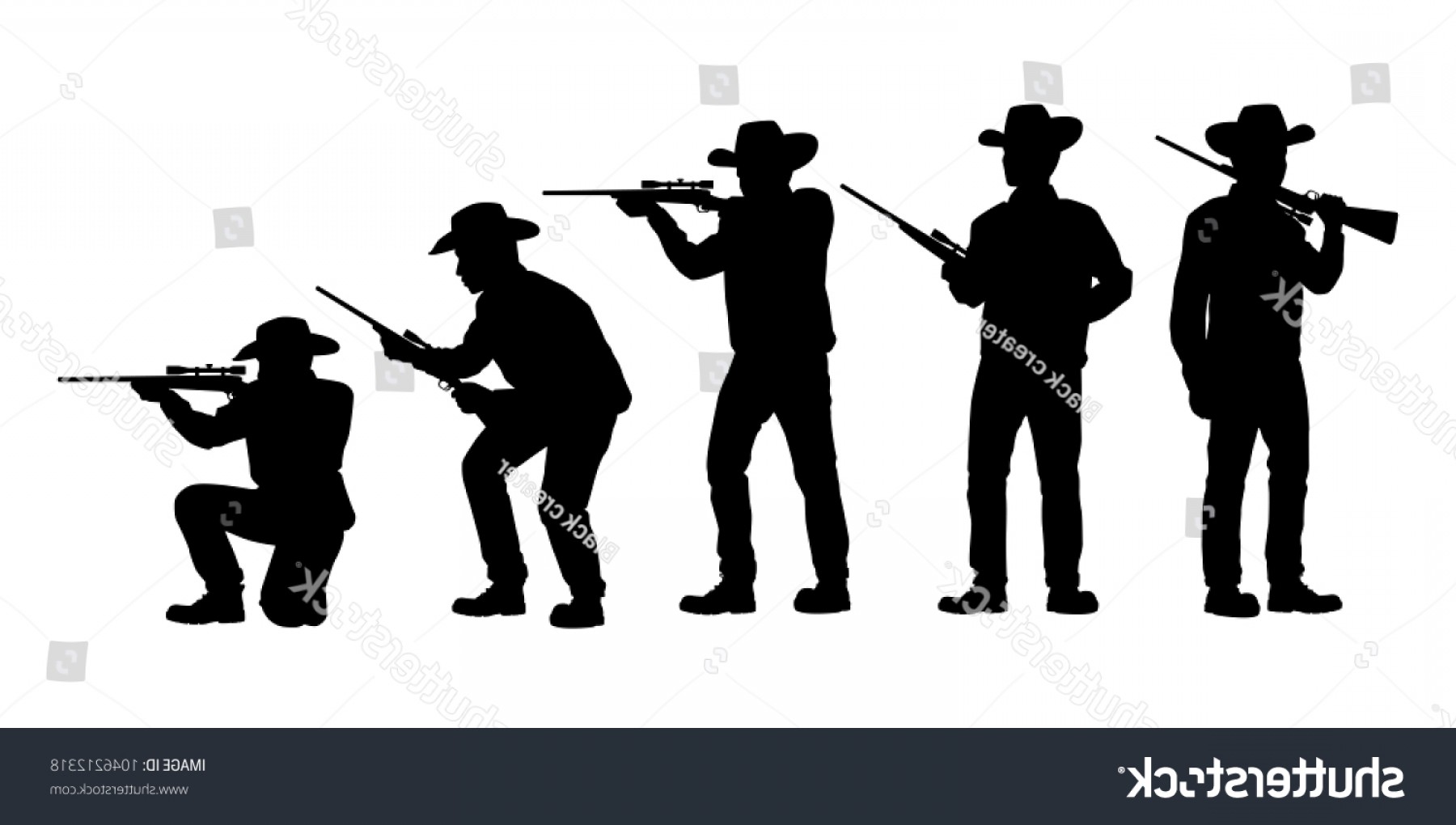 1800x1020 Set Hunter Rifle Gun Silhouette Vector Soidergi