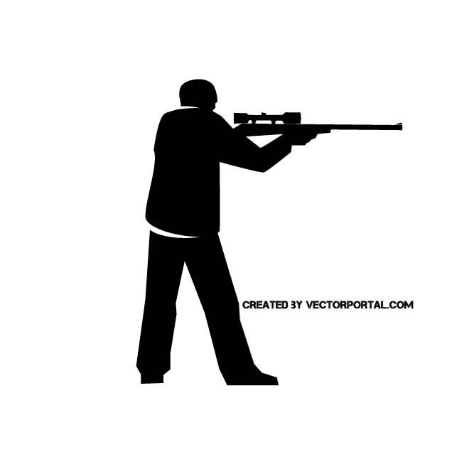 660x660 Vector Silhouette Of A Hunter