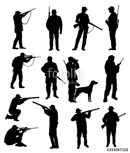427x500 Hunter Silhouettes Stock Image And Royalty Free Vector
