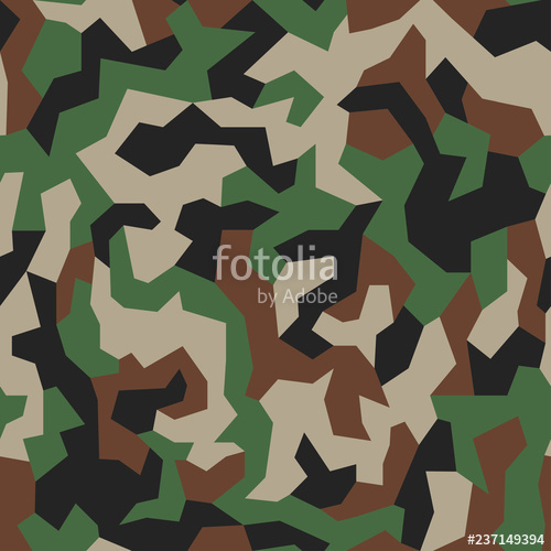 500x500 Geometric Camo, Seamless Pattern Abstract Military Or Hunting