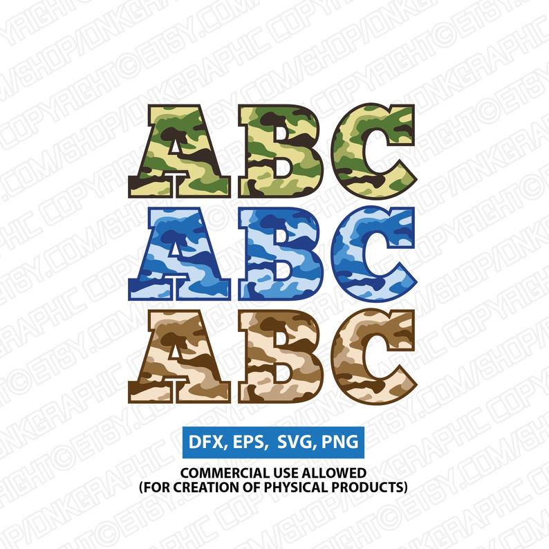 794x794 Military Army Marine Seal Hunting Camo Camouflage Letters Etsy