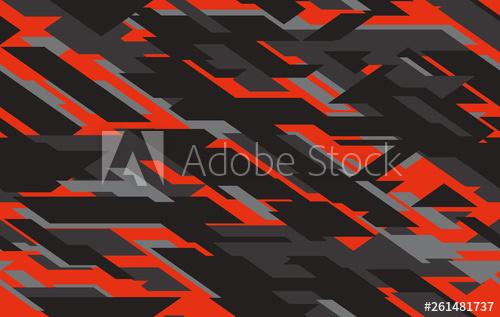 500x317 Seamless Fashion Dark Gray And Red Hunting Camo Pattern Vector