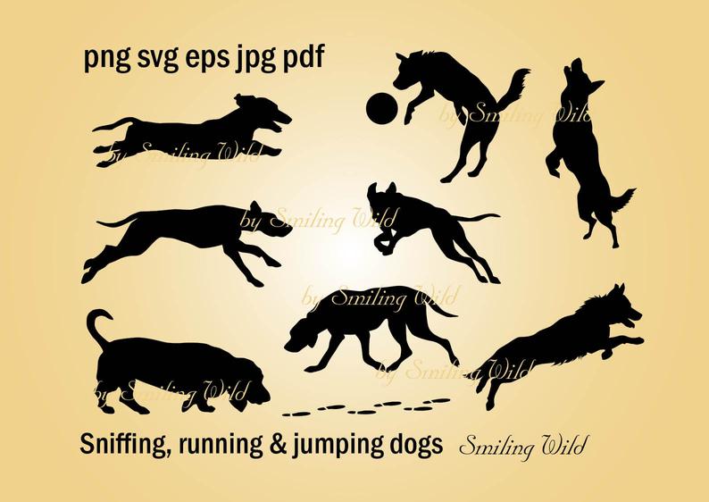 Sniffing Dog Bloodhound Silhouette Running Dog Clipart Art Etsy 794x562 Sniffing Dog Bloodhound Silhouette Running Dog Clipart Art Etsy