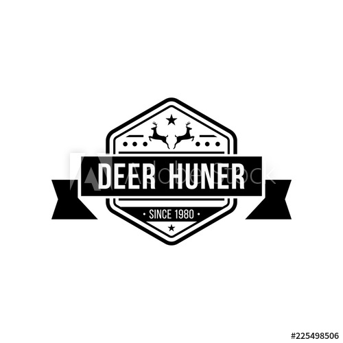 Hunting Club Logo Template Two Deer And Target Silhouette 500x500 Hunting Club Logo Template Two Deer And Target Silhouette
