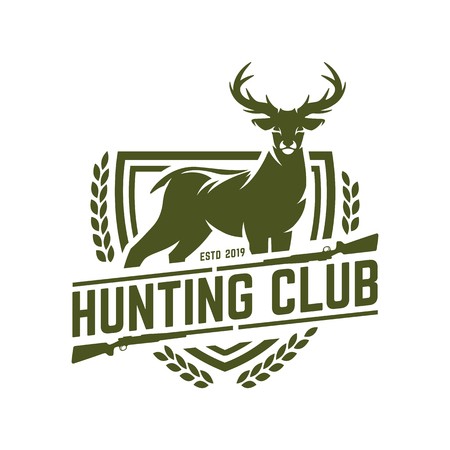 450x450 Hunting Logo, Hunt Badge Or Emblem For Hunting Club Or Sport, Deer