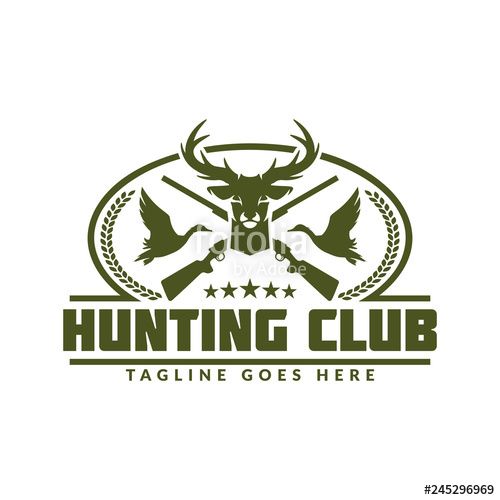 500x500 Vector Deer Or Duck Hunting Logo, Hunting Badge Or Emblem