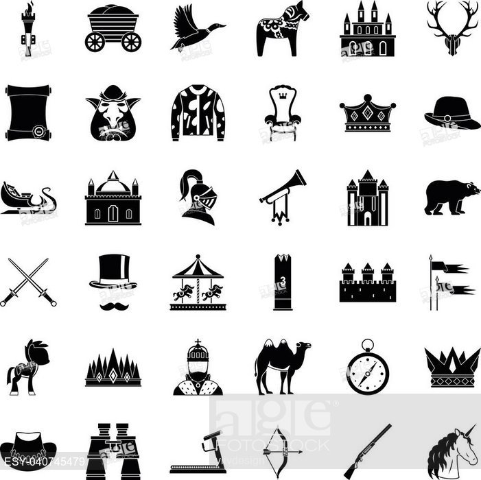701x700 Hunting Icons Set Simple Style Of Hunting Vector Icons For Web