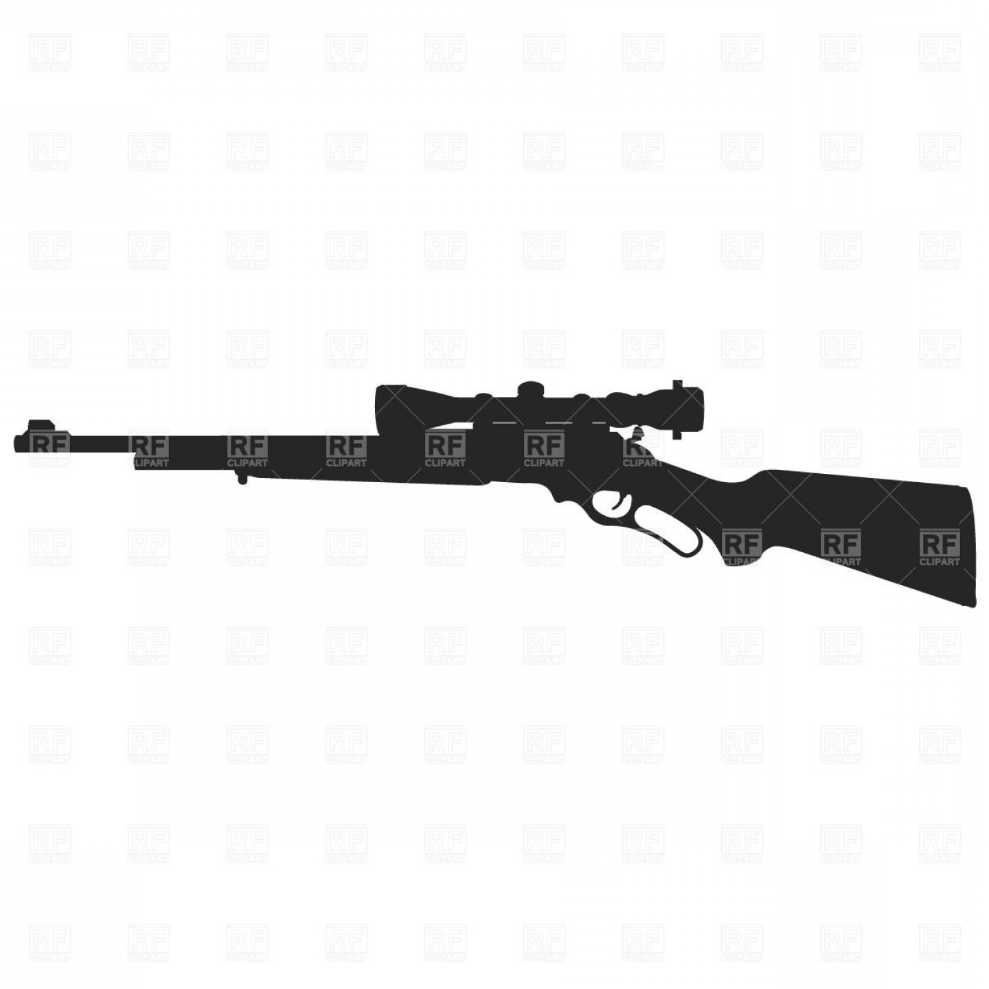 1440x1440 Unique Hunting Rifle Line Art Vector Design Catchsplace