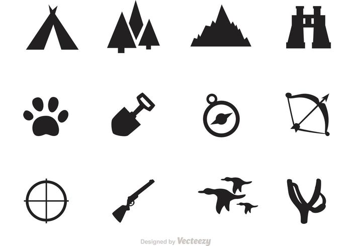 700x490 Camping And Hunting Icon Vectors