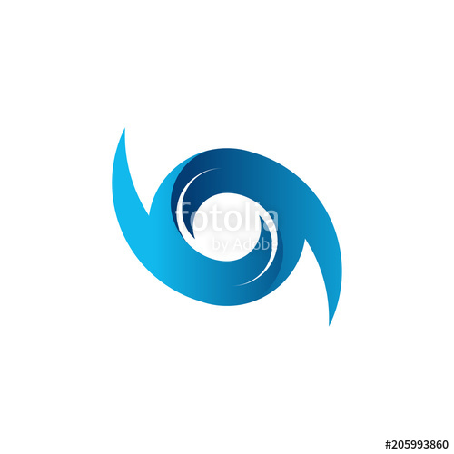 500x500 Hurricane Logo Symbol Abstract Hurricane Icon Stock Image