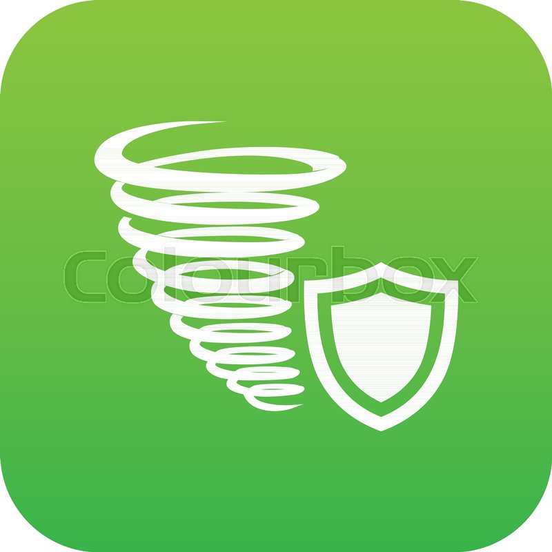 800x800 Hurricane Protection Icon Green Vector Stock Vector Colourbox
