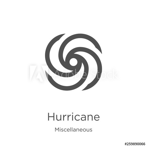 500x500 Hurricane Icon Vector From Miscellaneous Collection Thin Line