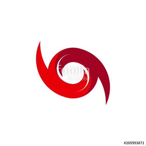 500x500 Hurricane Logo Symbol Abstract Hurricane Icon Stock Image
