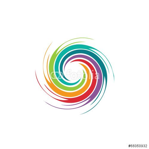 500x500 Vector Abstract Colorful Swirl Image Concept Of Hurricane Wall