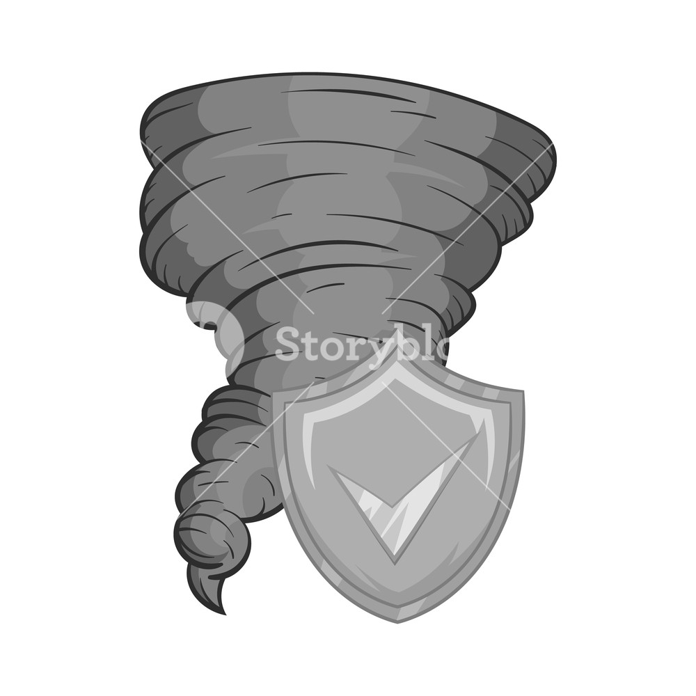 1000x1000 Hurricane Insurance Icon In Black Monochrome Style On A White