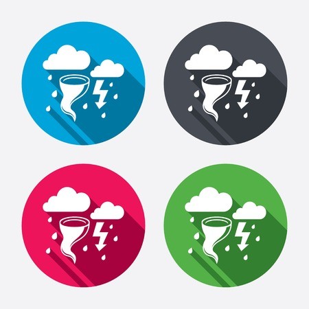 450x450 Storm Bad Weather Sign Icon Clouds With Thunderstorm Gale