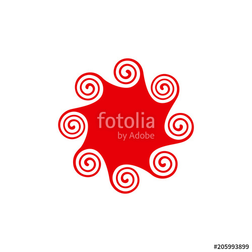 500x500 Unique Hurricane Symbol, Hurricane Logo Template Stock Image