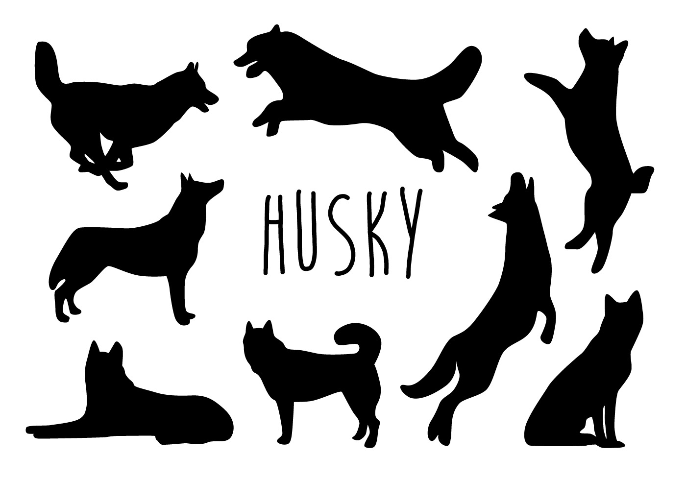 Husky Free Vector Art 1400x980 Husky Free Vector Art
