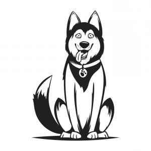 Monochrome Of Husky Dog Vector Cultracing 300x300 Monochrome Of Husky Dog Vector Cultracing