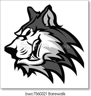 362x382 Husky Mascot Vector Graphic, Art Print Barewalls Posters