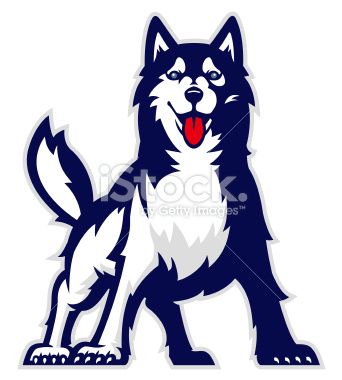 342x380 Stylized Powerful Huskie Mascot All Colors Are Separated