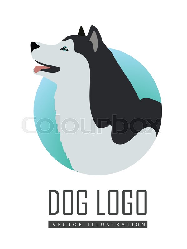 600x799 Dog Logo Vector Illustration Of Husky Stock Vector Colourbox