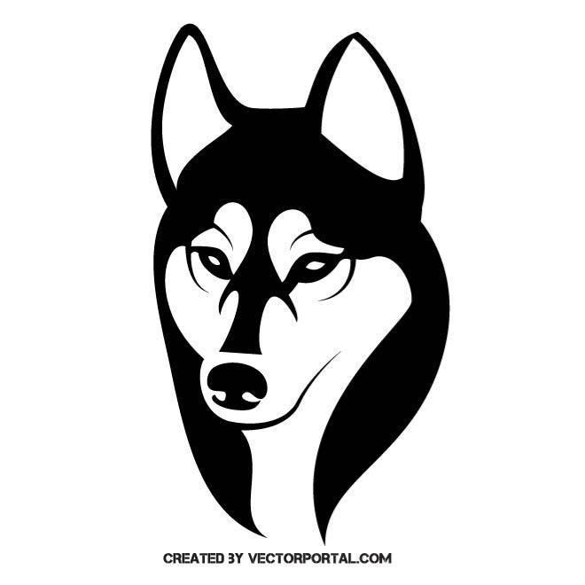 660x660 Husky Vector Image Animal Vectors Dog Stencil, Dog