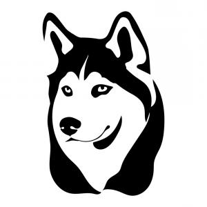 300x300 Siberian Husky Dog Cartoon Vector Illustration Soidergi