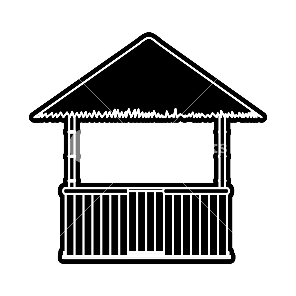 1000x1000 Hut Of Beach House And Summer Theme Isolated Design Vector